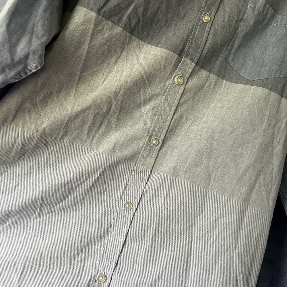 Burnside Two-Tone Gray Button-Down Shirt Size XL